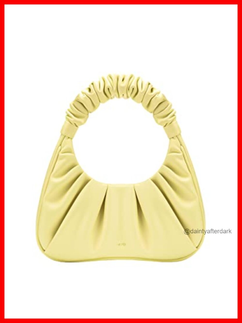 Vegan Leather Ruched Hobo Handbag with Magnet Closure